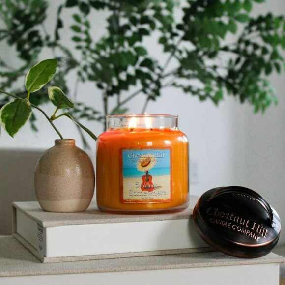 5' Oclock Somewhere 18 oz Jar Candle with Lid - Picture 1 of 3